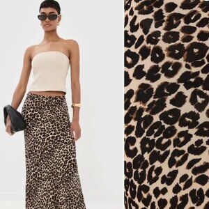 REFORMATION BELLA SKIRT - SIZE SMALL - CHEETAH PRINT - SIZE SMALL